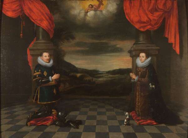 Portrait of Jan Baptist van Spoelberch (1566-1627) and Maria Magdalena Garet (+1631)