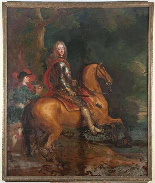 Ruiterportret van een prins van Arenberg, vermoedelijk Octaaf van Arenberg (1643-1693)