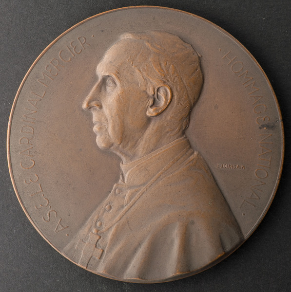 Medal on Cardinal Désiré Joseph Mercier’s resistance against the German occupier during the First World War