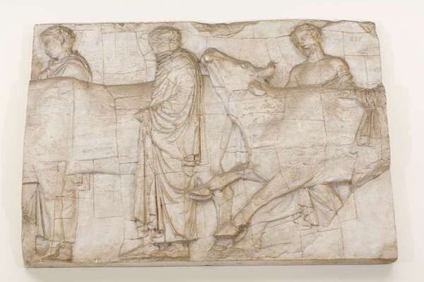 Parthenon frieze (plaster cast): The presentation of sacrificial animals