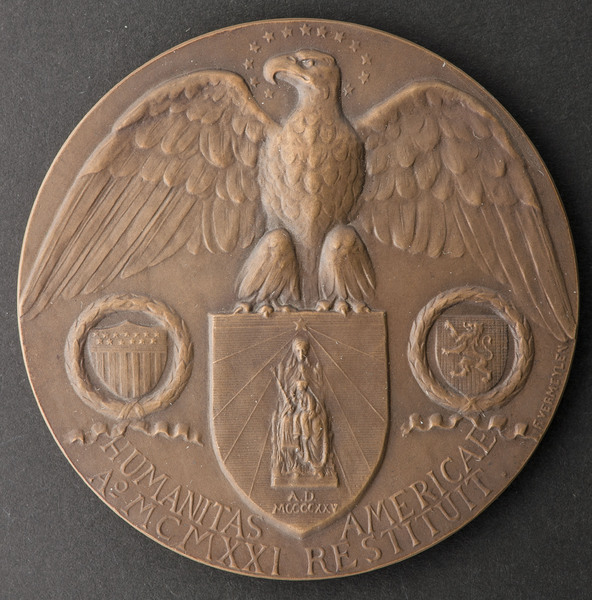 Medal on the reconstruction of the Leuven University Library