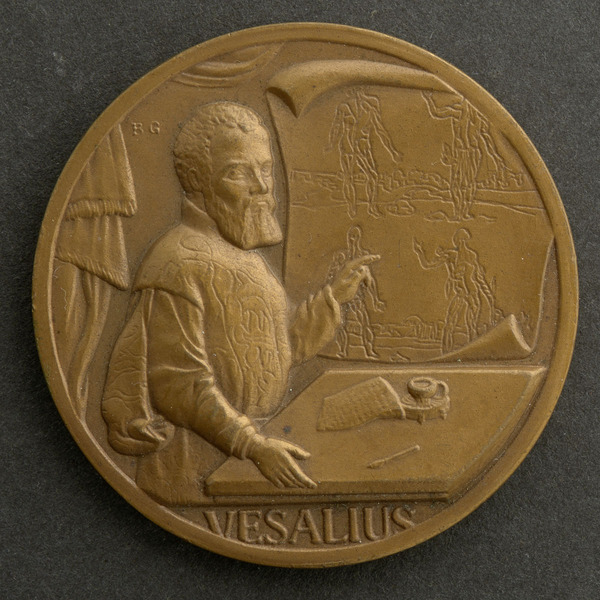 Portretpenning van Andreas Vesalius (1514-1564) in de reeks "Medical Heritage Society Limited Edition Medallic Treasury of Science History"