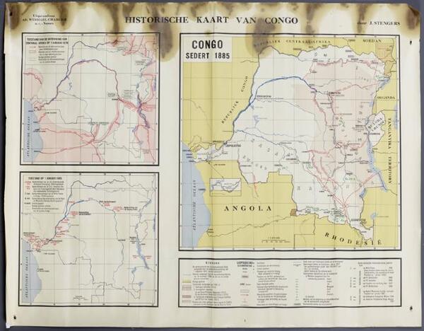 Historische kaart van Congo