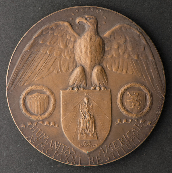 Medal on the reconstruction of the Leuven University Library