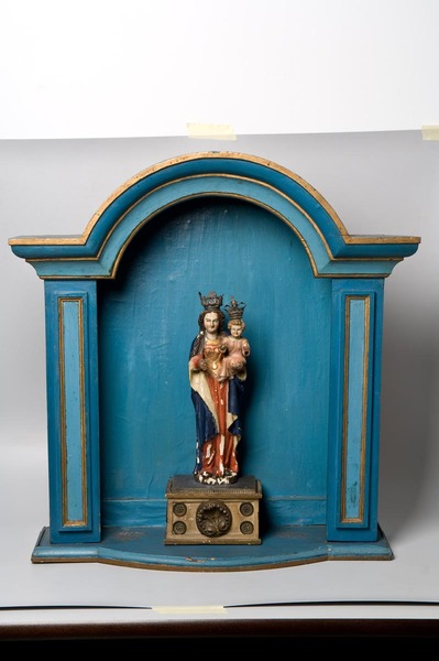 Our Lady with Child in cabinet