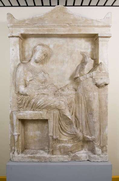 Grave stele of Phrasikleia (plaster cast)