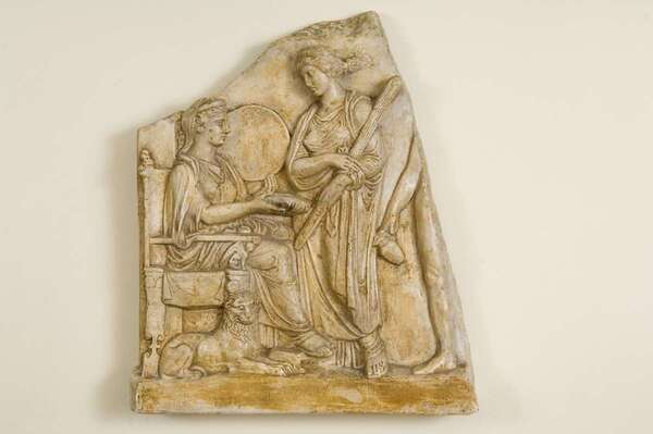 Votive relief depicting the Goddess Cybele (plaster cast)