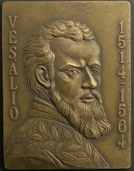 Plaquette met portret van Andreas Vesalius (1514-1564)