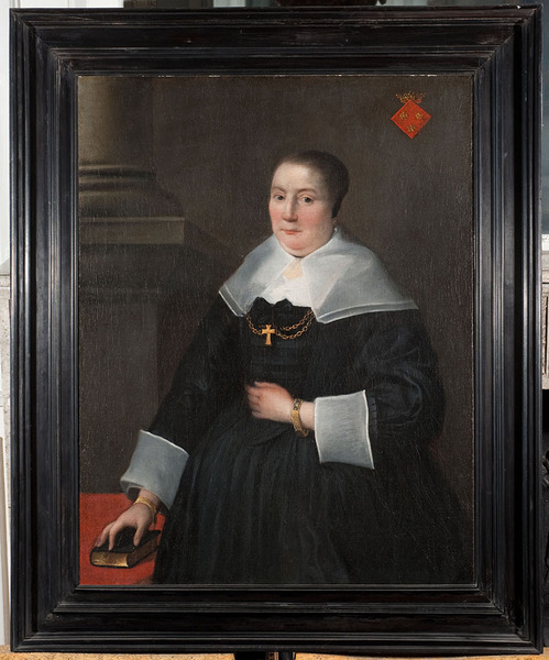 Portret van vermoedelijk Anna van Croÿ (1563-1635)