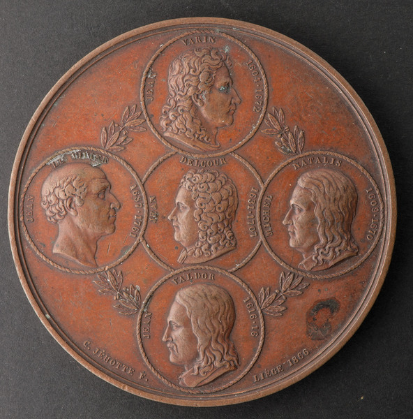 Portrait medal of ten Liege artists