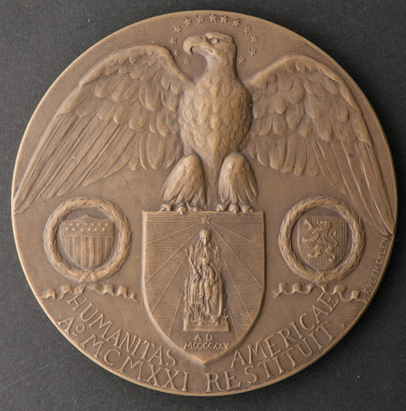 Medal on the reconstruction of the Leuven University Library