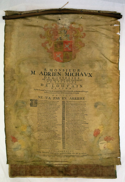 Tribute to Adrien Michaux on the occasion of obtaining his license in medicine