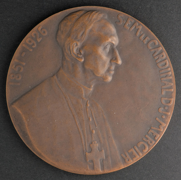 Medal on the establishment of Collège Cardinal Mercier in Braine-l'Alleud