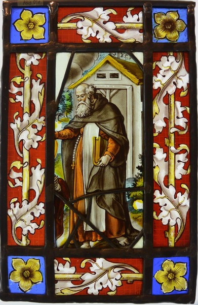 Saint Anthony blesses a kneeling donor