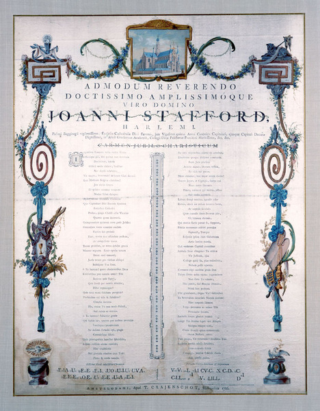 Huldedicht voor Joannes Stafford (1729-1816)