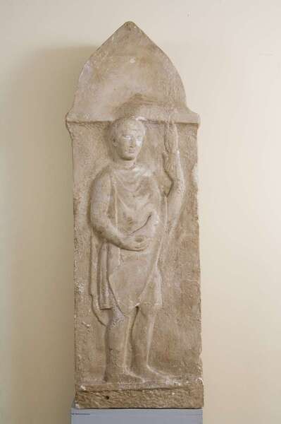 Stele of a young man (plaster cast)