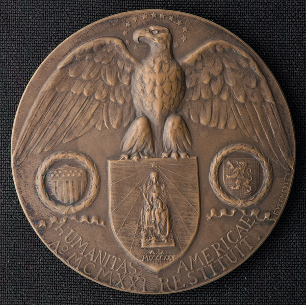 Medal on the reconstruction of the Leuven University Library