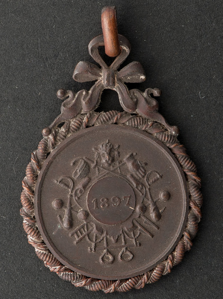 Bronze medallion of the sixth national gymnastics competition in Brussels in 1897