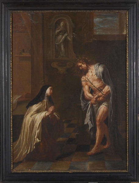 De gegeselde Christus verschijnt aan Theresia van Avila