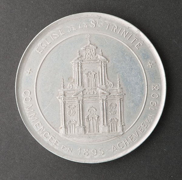 Medal on the completion of the Holy Trinity Church in Elsene-St Gilles