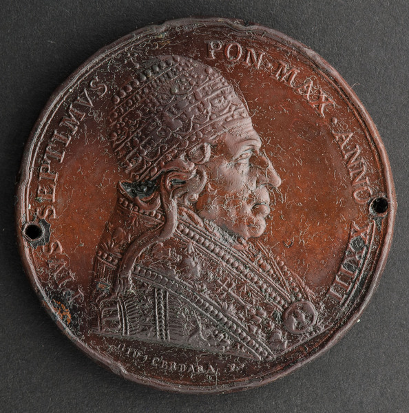 Medal on the opening of New Wing in the Vatican Museums in 1822